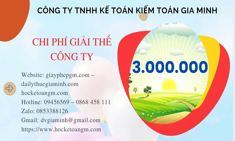 THỦ TỤC GIẢI THỂ CÔNG TY TẠI QUẢNG NGÃI TRỌN GÓI LUẬT MỚI NHẤT 5 Chi phí giải thể công ty tại Quảng Ngãi trọn gói