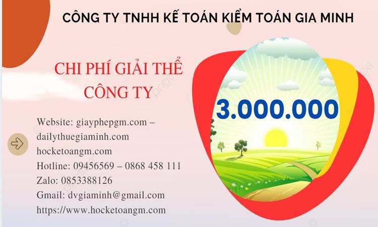 Chi phí giải thể công ty tại Quảng Trị trọn gói