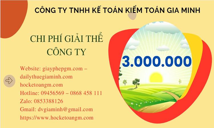 Thủ tục giải thể công ty doanh nghiệp tại Thái Bình trọn gói luật mới nhất - uy tín, chất lượng 6 Chi phí giải thể công ty tại Thái Bình trọn gói