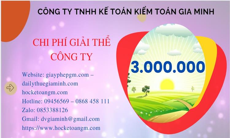 Chi phí giải thể công ty tại Thành Phố Cần Thơ trọn gói