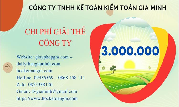 Chi phí giải thể công ty tại Thành Phố Phủ Lý trọn gói