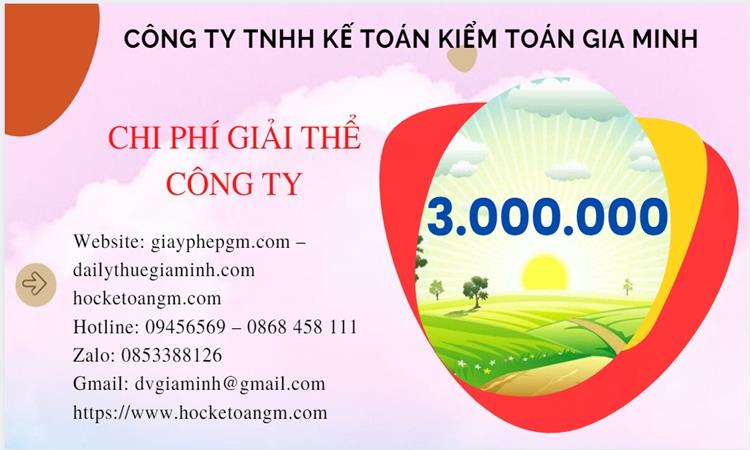 Chi phí giải thể công ty tại Thừa Thiên Huế trọn gói