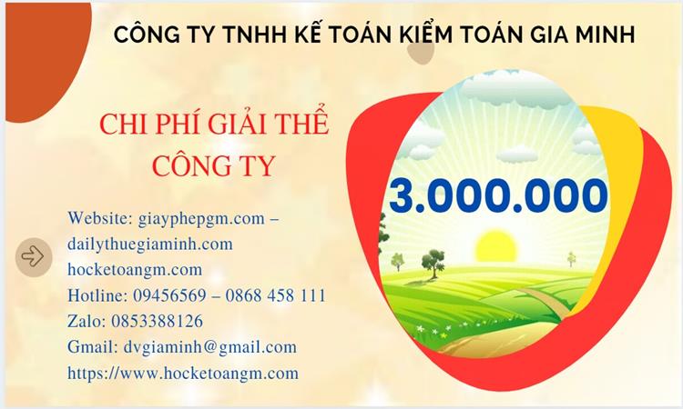 Chi phí giải thể công ty tại TP Cần Thơ trọn gói