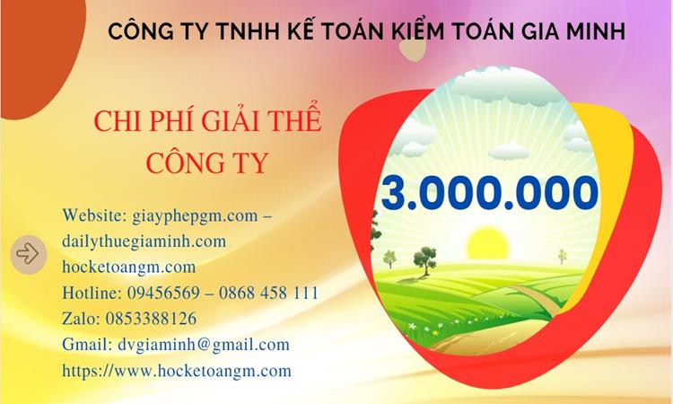 Chi phí giải thể công ty tại Trà Vinh trọn gói