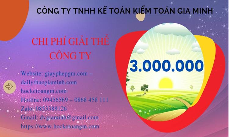 Chi phí giải thể công ty tại Vĩnh Phúc trọn gói