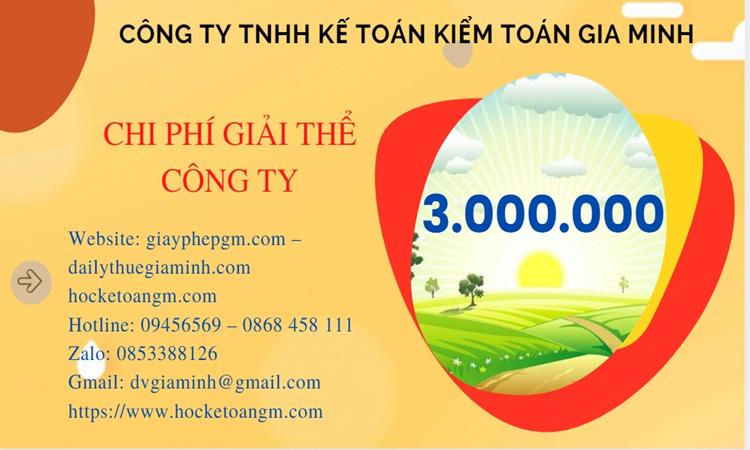 Chi phí giải thể công ty tại Yên Bái trọn gói