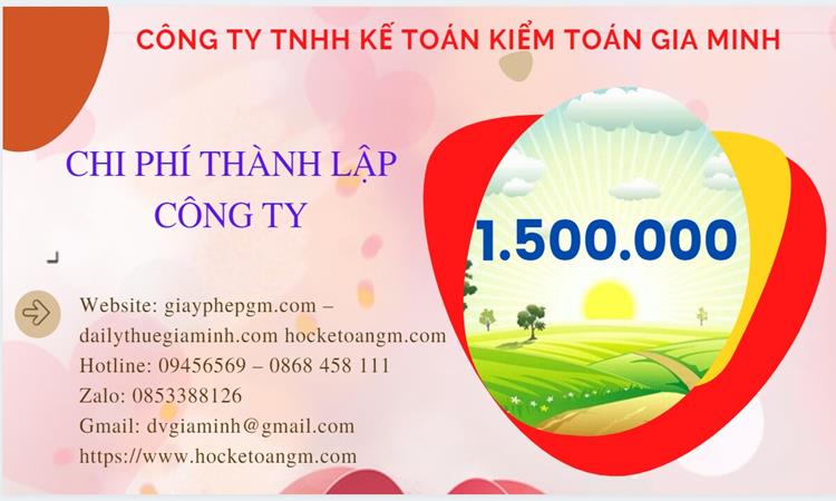 Chi phí mở công ty mua bán ô tô - xe máy tại Bạc Liêu