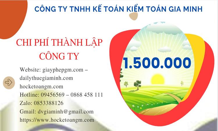 Chi phí mở công ty mua bán ô tô - xe máy tại Lai Châu