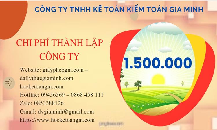 Chi phí mở công ty mua bán ô tô - xe máy tại Sóc Trăng