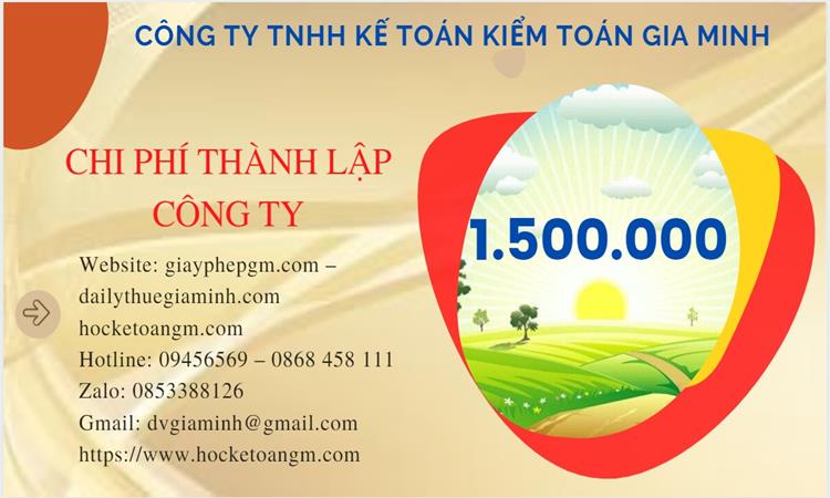 Chi phí mở công ty mua bán ô tô - xe máy tại Thái Bình