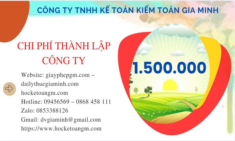 Chi phí mở công ty mua bán ô tô - xe máy tại TT Huế