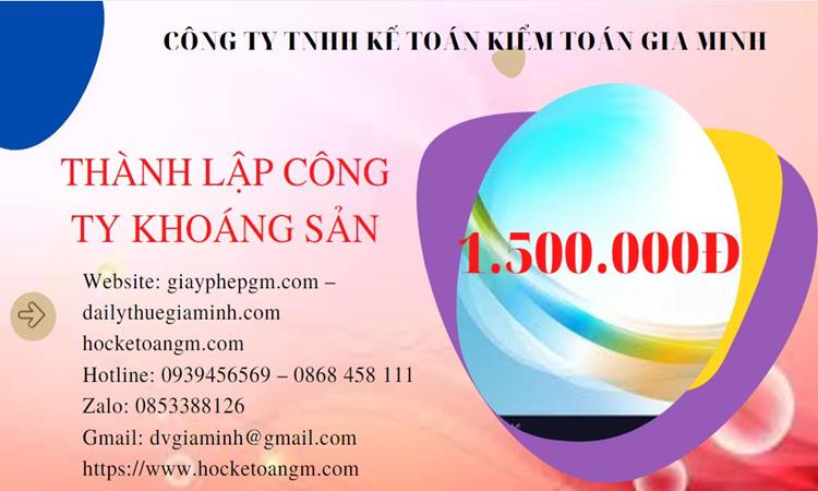 Chi phí thành lập công ty khai thác khoáng sản tại Phú Quốc 