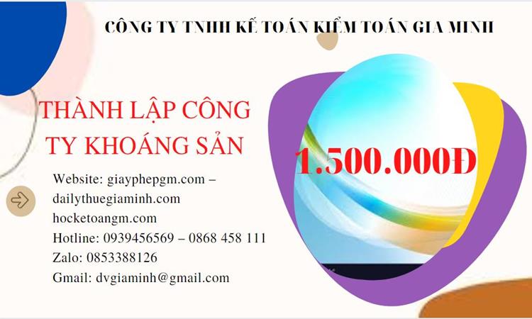 Chi phí thành lập công ty khai thác khoáng sản tại Quận 7 