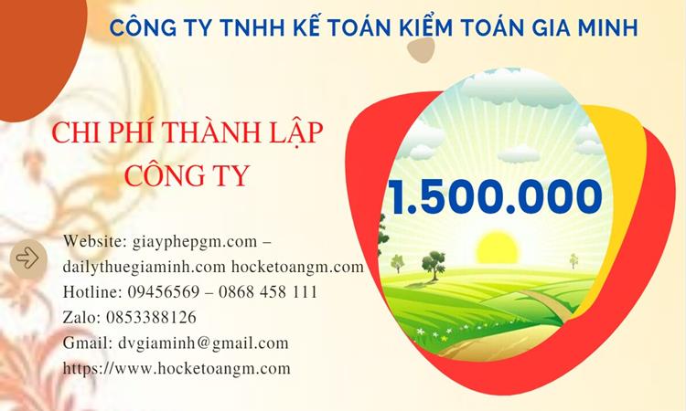 Chi phí thành lập công ty kinh doanh phế liệu tại Huyện Vĩnh Thạnh