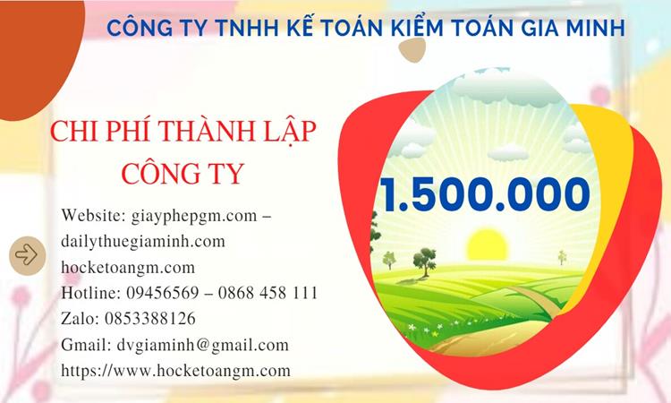 THỦ TỤC THÀNH LẬP CÔNG TY KINH DOANH THỦY SẢN 5 Chi phí thành lập công ty kinh doanh thủy hải sản trọn gói
