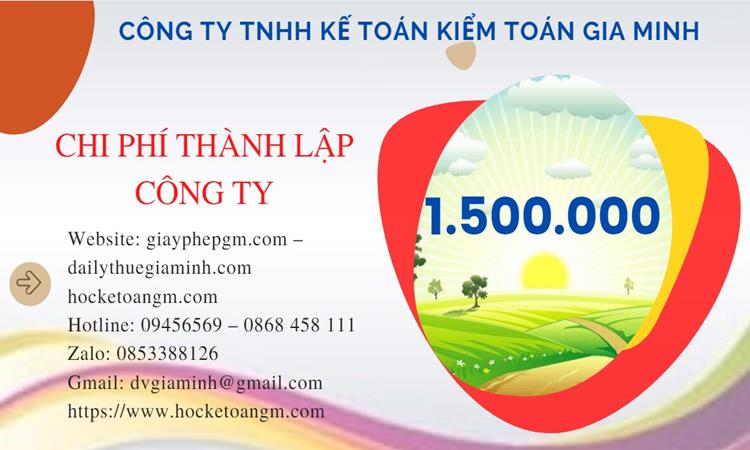 DỊCH VỤ THÀNH LẬP CÔNG TY KINH DOANH THỦY SẢN 5 Chi phí thành lập công ty kinh doanh thủy sản trọn gói