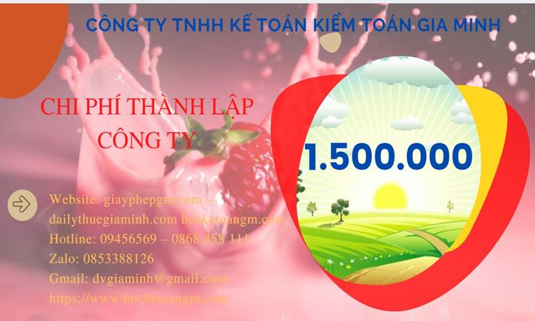 Chi phí thành lập công ty mỹ phẩm tại Huyện Phúc Thọ