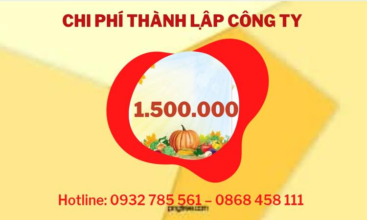 Chi phí thành lập công ty nông lâm thủy hải sản tại Huyện Vĩnh Thạnh