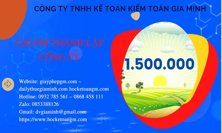 Chi phí thành lập công ty sản xuất cà phê tại Đồng Tháp