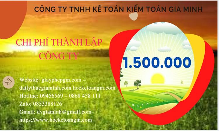 Chi phí thành lập công ty sản xuất cà phê tại Huyện Nhà Bè