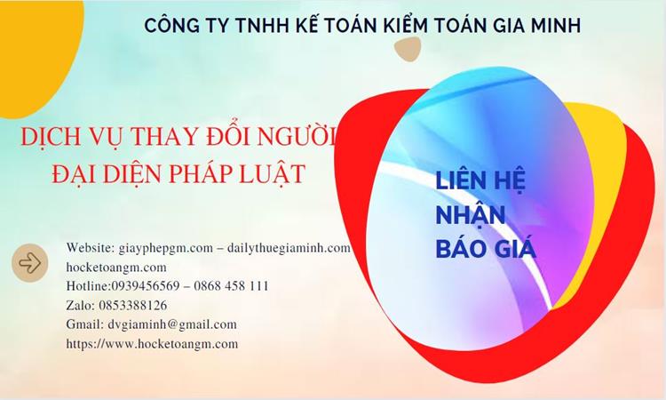  Chi phí dịch vụ thay đổi người đại diện pháp luật tại Huyện Hoài Đức