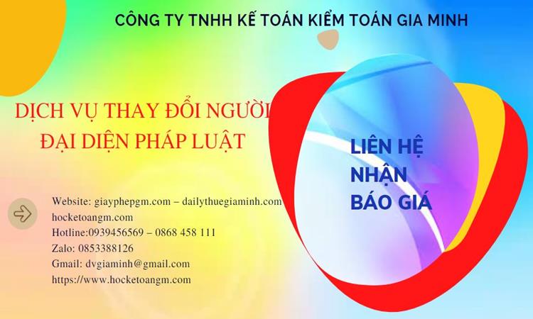  Chi phí dịch vụ thay đổi người đại diện pháp luật tại Huyện Mê Linh