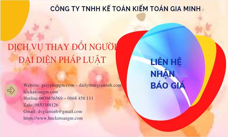  Chi phí dịch vụ thay đổi người đại diện pháp luật tại Huyện Thanh Oai