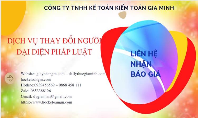 DỊCH VỤ THAY ĐỔI NGƯỜI ĐẠI DIỆN PHÁP LUẬT TẠI HUYỆN THƯỜNG TÍN 5 Chi phí dịch vụ thay đổi người đại diện pháp luật tại Huyện Thường Tín