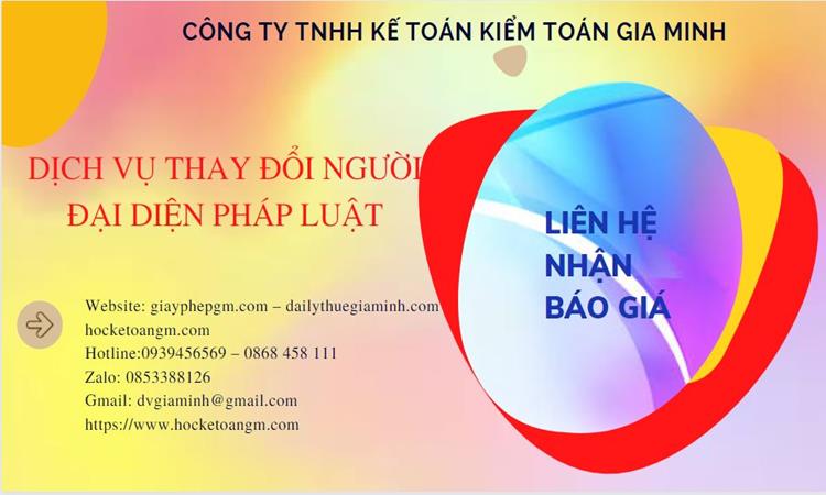  Chi phí dịch vụ thay đổi người đại diện pháp luật tại Huyện Ứng Hòa