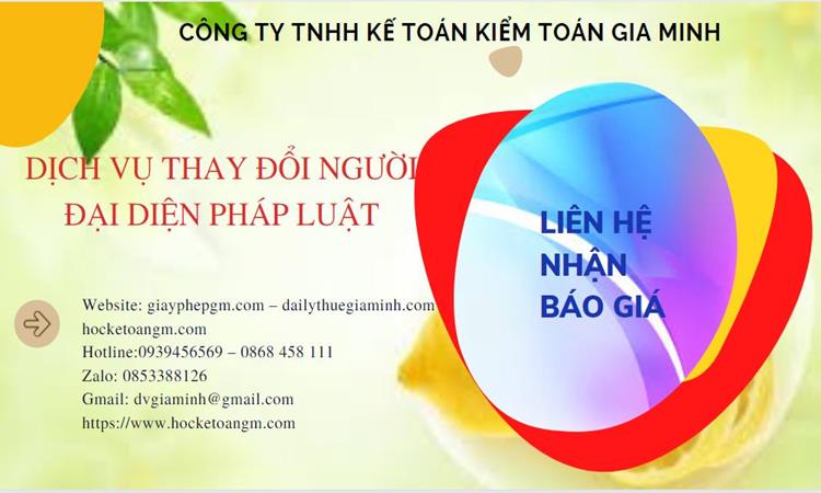 DỊCH VỤ THAY ĐỔI NGƯỜI ĐẠI DIỆN PHÁP LUẬT TẠI QUẬN 8 5 Chi phí dịch vụ thay đổi người đại diện pháp luật tại Quận 8
