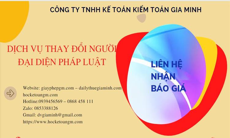  Chi phí dịch vụ thay đổi người đại diện pháp luật tại Quận Cái Răng