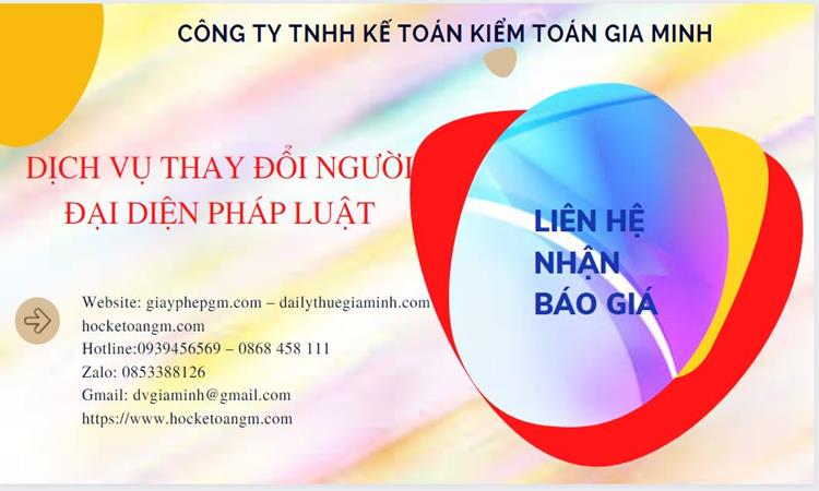  Chi phí dịch vụ thay đổi người đại diện pháp luật tại Quận Cầu Giấy