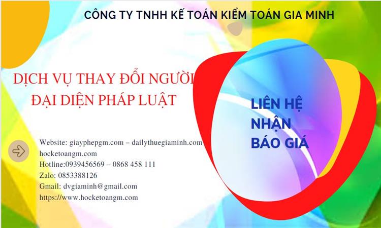  Chi phí dịch vụ thay đổi người đại diện pháp luật tại Quận Hoàn Kiếm