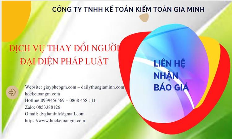  Chi phí dịch vụ thay đổi người đại diện pháp luật tại Quận Hoàng Mai