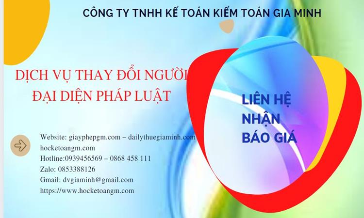 DỊCH VỤ THAY ĐỔI NGƯỜI ĐẠI DIỆN PHÁP LUẬT TẠI QUẬN LONG BIÊN 5 Chi phí dịch vụ thay đổi người đại diện pháp luật tại Quận Long Biên