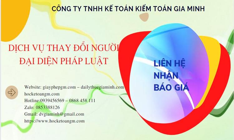 DỊCH VỤ THAY ĐỔI NGƯỜI ĐẠI DIỆN PHÁP LUẬT TẠI THÀNH PHỐ HƯNG YÊN 5 Chi phí dịch vụ thay đổi người đại diện pháp luật tại Thành phố Hưng Yên