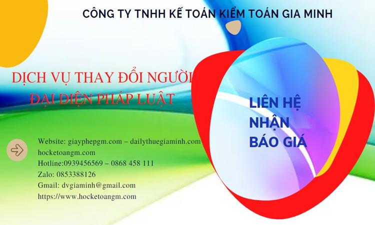 DỊCH VỤ THAY ĐỔI NGƯỜI ĐẠI DIỆN PHÁP LUẬT TẠI THỊ XÃ SƠN TÂY 5 Chi phí dịch vụ thay đổi người đại diện pháp luật tại Thị Xã Sơn Tây