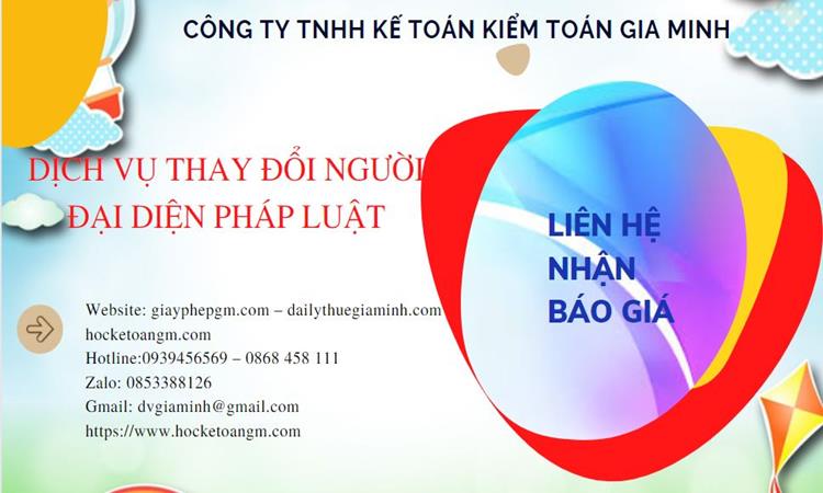 DỊCH VỤ THAY ĐỔI NGƯỜI ĐẠI DIỆN PHÁP LUẬT TẠI TP HƯNG YÊN 5 Chi phí dịch vụ thay đổi người đại diện pháp luật tại TP Hưng Yên