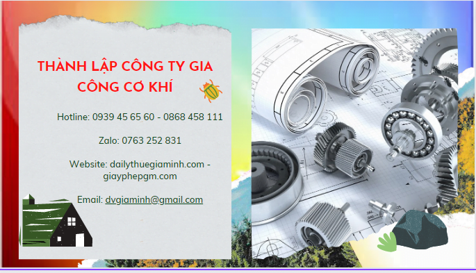 Thủ tục thành lập công ty gia công cơ khí 6 Đăng ký kinh doanh công ty gia công cơ khí