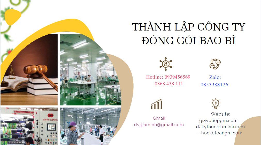 Dịch vụ thành lập công ty đóng gói bao bì