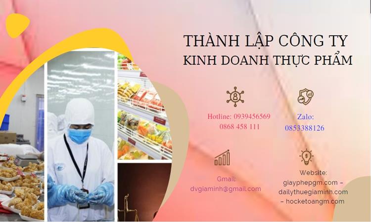 Đăng ký thành lập công ty ngành kinh doanh thực phẩm 