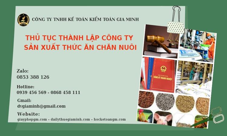 Đăng ký Thủ tục thành lập công ty sản xuất thức ăn chăn nuôi
