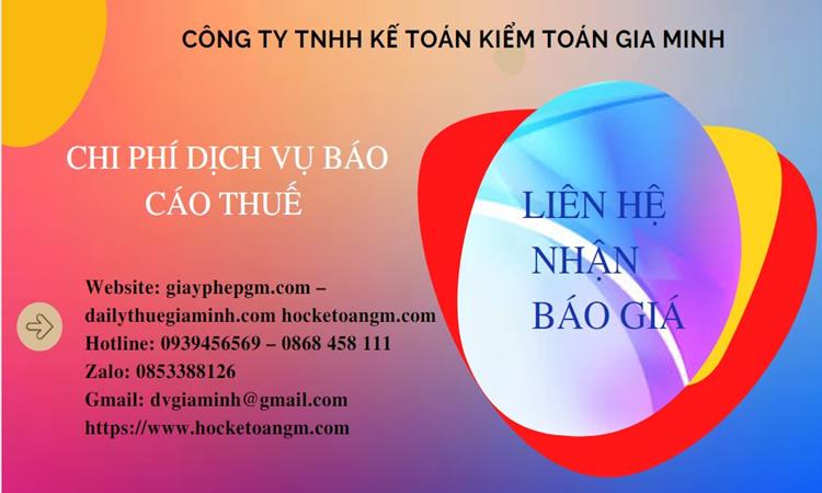 Phí dịch vụ báo cáo thuế GTGT tại Cần Thơ 5 Dịch vụ báo cáo thuế GTGT tại Cần Thơ