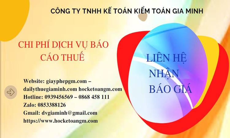 PHÍ DỊCH VỤ BÁO CÁO THUẾ GTGT TẠI HẢI PHÒNG 5 Dịch vụ báo cáo thuế GTGT tại Hải Phòng