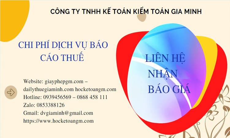 Phí dịch vụ báo cáo thuế gtgt tại long an 5 Dịch vụ báo cáo thuế GTGT tại Long An