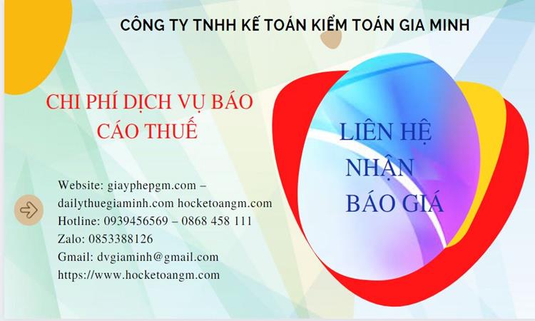 Phí dịch vụ báo cáo thuế gtgt tại phú thọ 5 Dịch vụ báo cáo thuế GTGT tại Phú Thọ