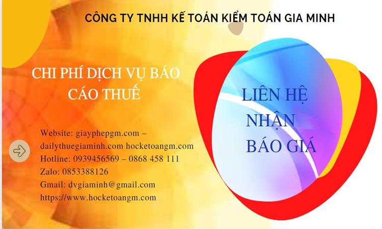 PHÍ DỊCH VỤ BÁO CÁO THUẾ GTGT TẠI QUẬN TÂN BÌNH 5 Dịch vụ báo cáo thuế GTGT tại Quận Tân Bình