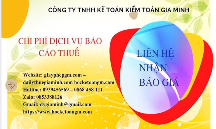 PHÍ DỊCH VỤ BÁO CÁO THUẾ GTGT TẠI TRÀ VINH 5 Dịch vụ báo cáo thuế GTGT tại Trà Vinh
