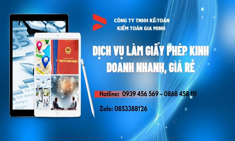 Dịch vụ làm giấy phép kinh doanh nhanh, giá rẻ 4 Dịch vụ đăng ký giấy phép kinh doanh 250.000đ 3 ngày