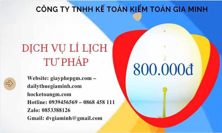 Dịch vụ đăng ký lý lịch tư pháp tại Thành Phố Hồ Chí Minh